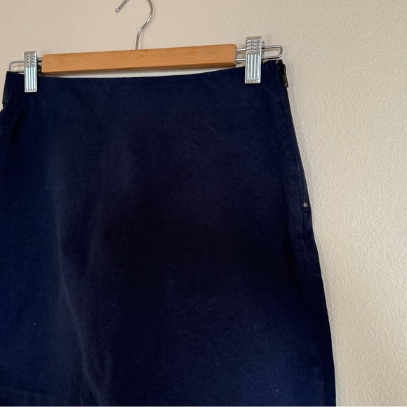 Everlane Almost Mini A-Line Skirt Navy 2 EUC Stretch - Picture 3 of 12